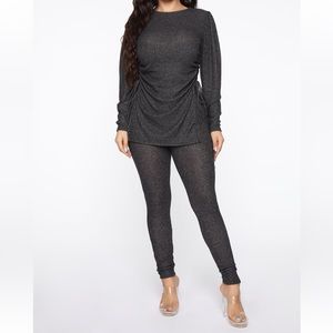 Ribbed leggings set New